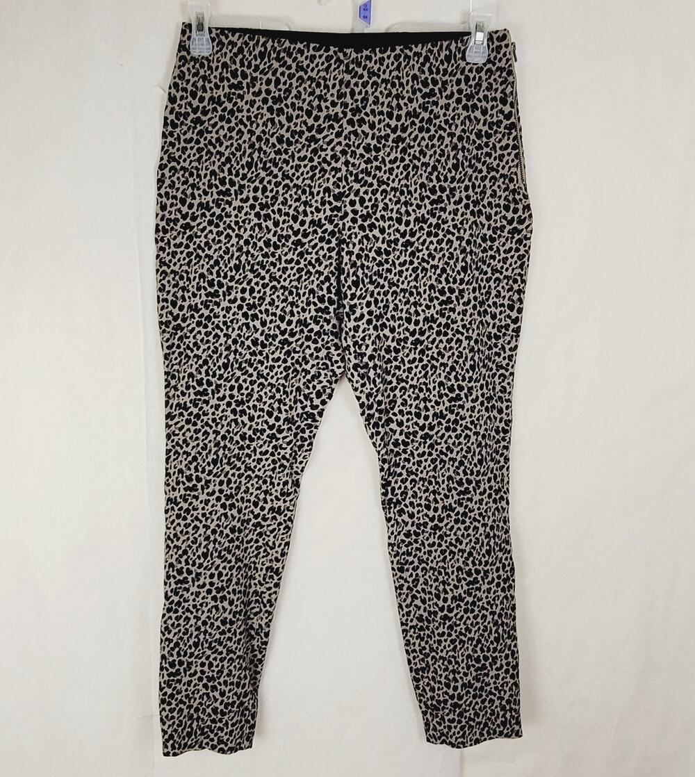A New Day Cheetah print slim fit pants Size 10 Maximal Retro Animal Print